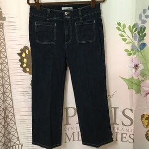 Chico’s Platinum Women’s Dark Blue Denim Straight Mid Rise Jeans Size 0.5 (4-6)